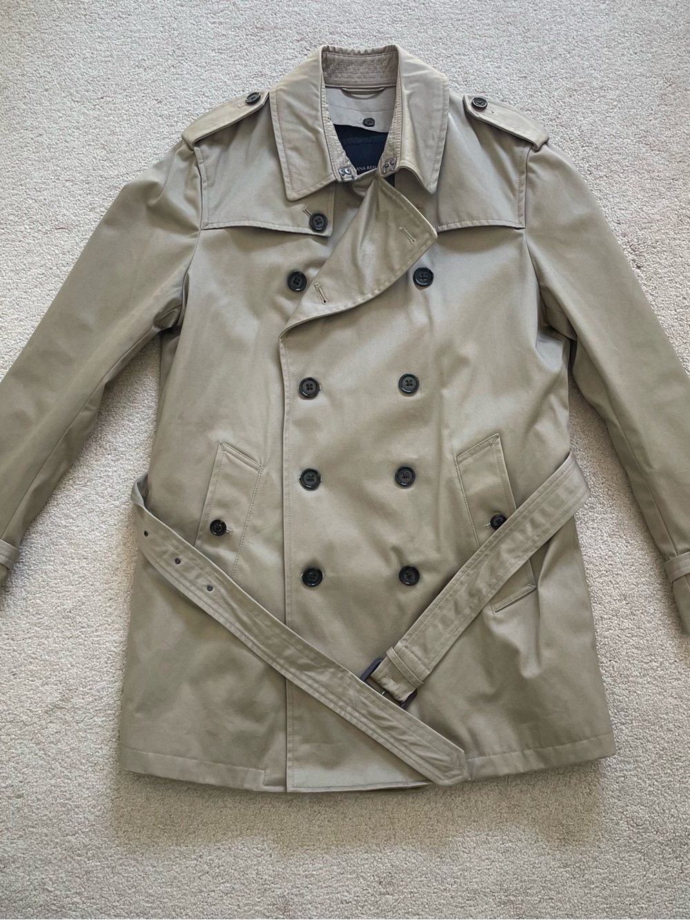 BNWT Banana Republic Men's Classic Double-Breasted Trench Coat - Size M, Beige